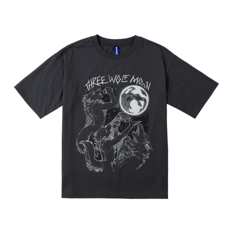 falco.works Three Wolf Moon T-shirt  T-Shirt by Makeship.