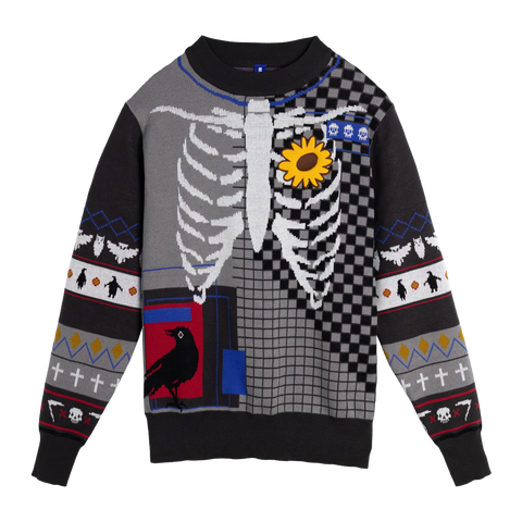 A Date with Death Reaper Winter Sweater 2.0 Knitted Crewneck by Makeship.