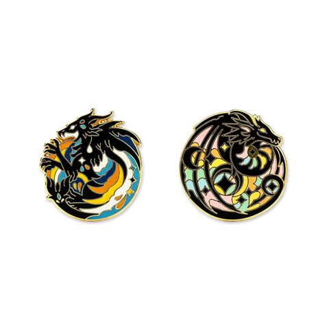 AroAce Dragon Enamel Pins 2-Pack