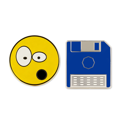 Regretevator Floppy Shoppy Pin Set  by Makeship.